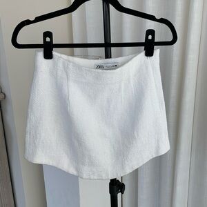 White Tweed Mini Skirt